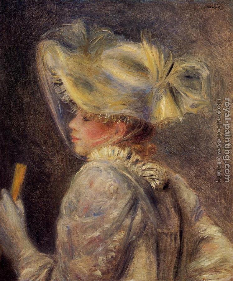 Pierre Auguste Renoir : Woman in a White Hat
